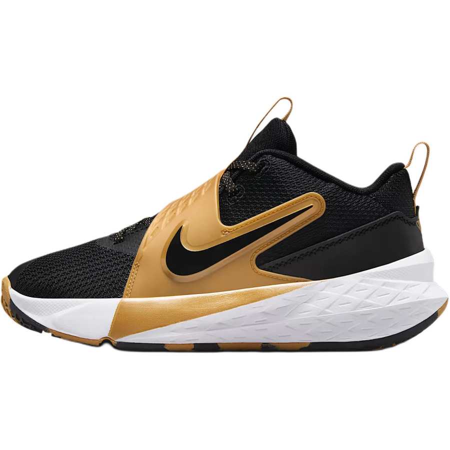 Nike Nike Team Hustle D 12 Low top Basketball Shoes Black/Metal Gold/White Unisex