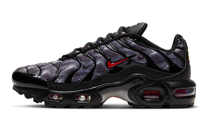Nike Nike Air Max Plus Cushioning Abrasion Resistant Low top Running Shoes Black Gray Unisex