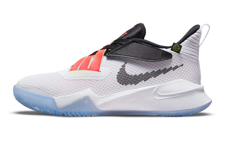 Nike Nike Zoom Flight 2 Abrasion Resistant Breathable Low top Children's Basketball Shoes Hundred Pink Black