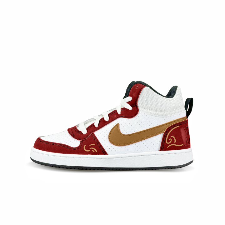 Nike Nike Court Borough Mid Synthetic Leather Slip Resistant Mid top Kids' Skateboarding Shoes Red Unisex