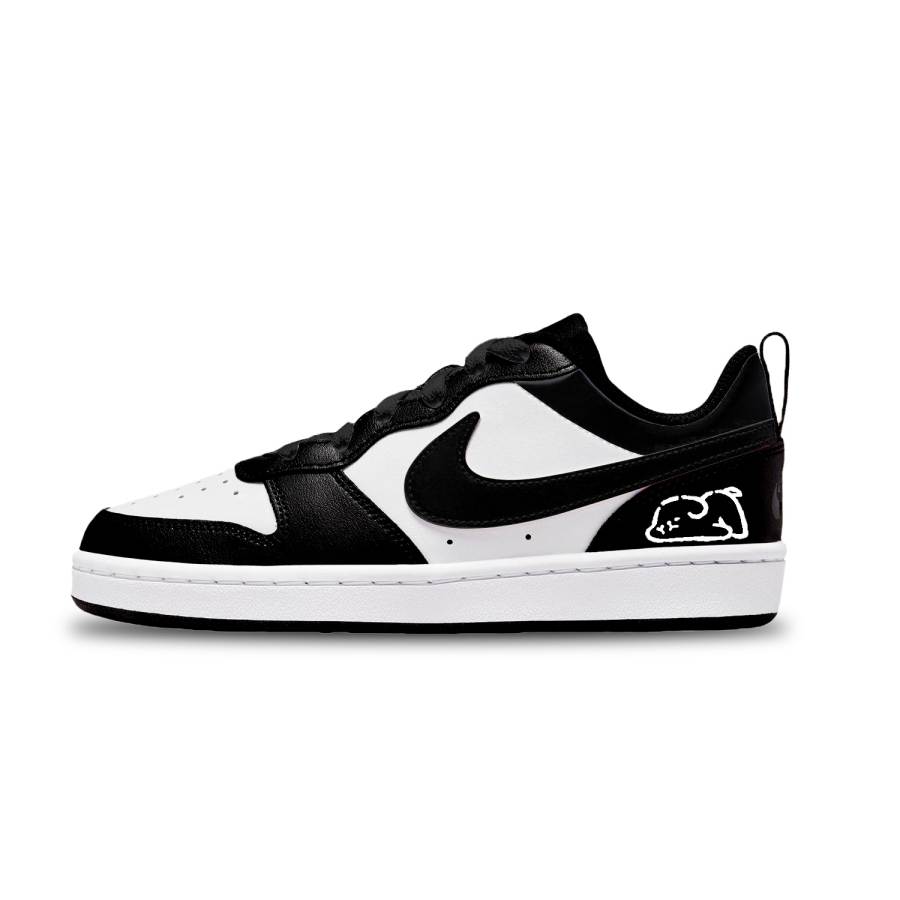 Nike Nike Court Borough Black Wang Fashion Slip Resistant Abrasion Resistant Low top Kids' Skateboarding Shoes Black Unisex