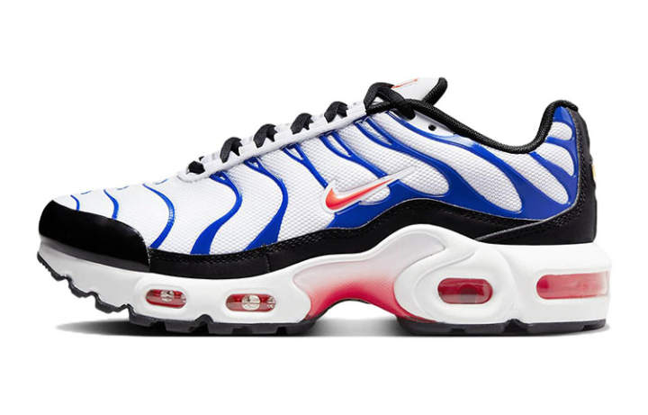 Nike Nike Air Max Plus Cushioning Abrasion Resistant Low top Running Shoes White Blue Unisex