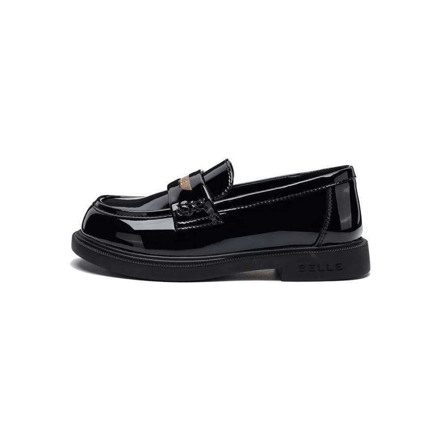 BELLE Synthetic Leather Cushioning Low top Leather Shoes Black Kids'