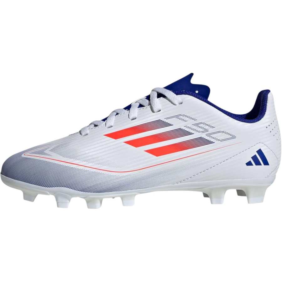 Adidas Adidas F50 CLUB Slip Resistant Abrasion Resistant Low top Kids' Soccer Shoes Cloud White/Sun Red/Clear Blue Kids'
