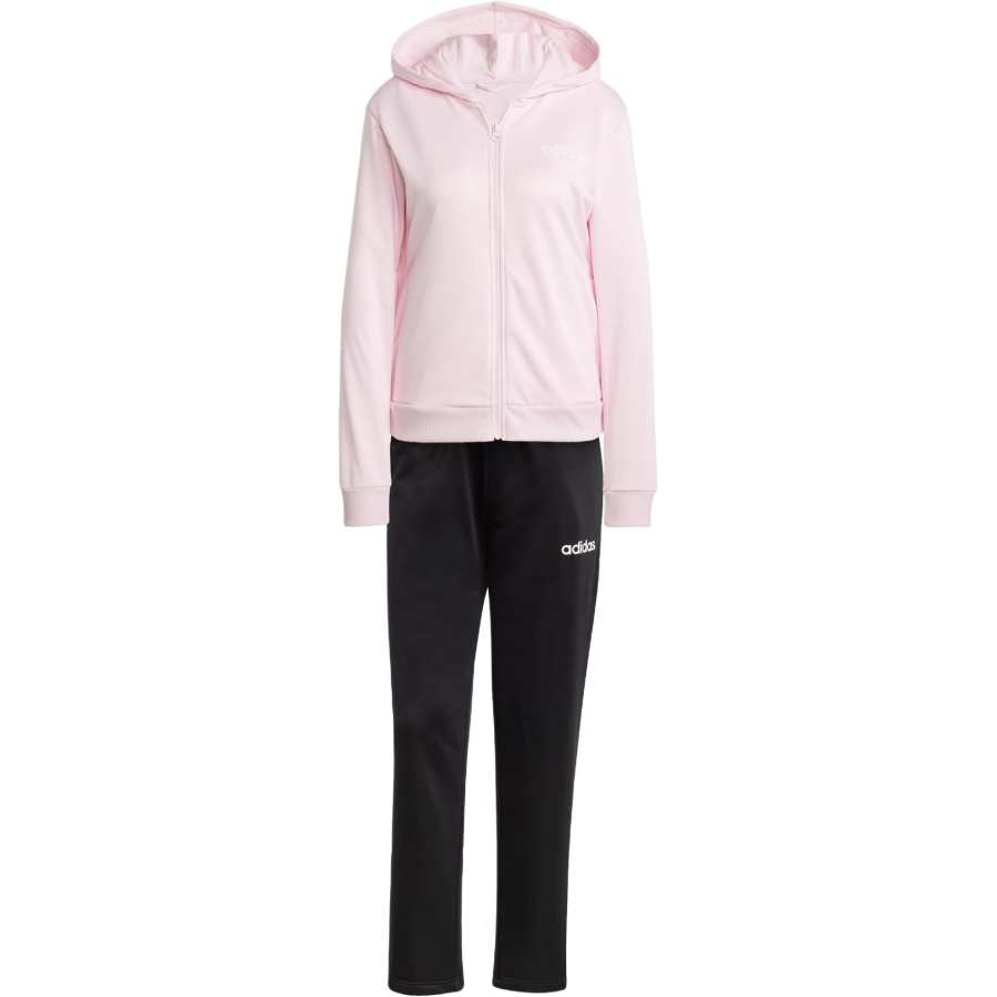 Adidas Adidas Casual Suits Women's Set Light Pink+Black Hooded Moderate Other