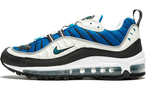 Nike Nike Air Max 98 Trendy Comfortable Low top Running Shoes White Blue Teal Unisex