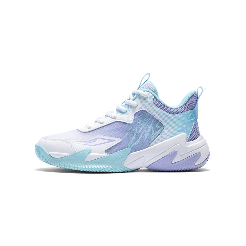 361°KIDS Brave Warrior 2.0 Low top Children's Basketball Shoes Blue Purple Gauze Style Unisex