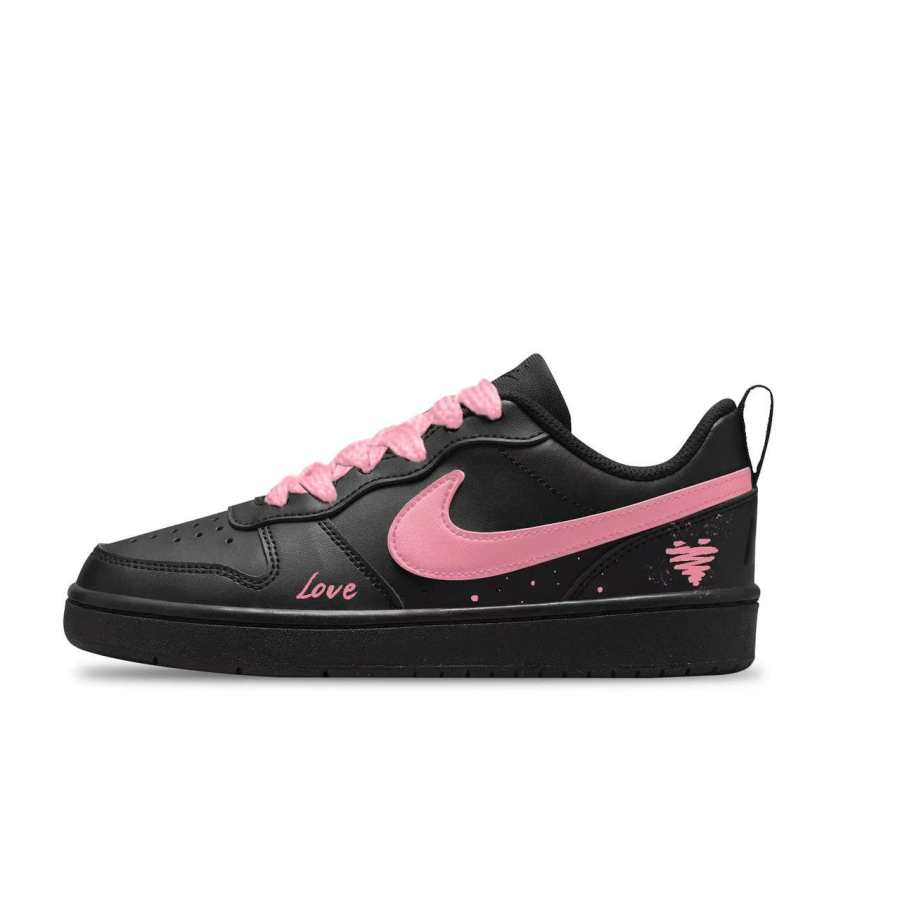 Nike Nike Court Borough Leather Slip Resistant Abrasion Resistant Low top Kids' Skateboarding Shoes Teenagers