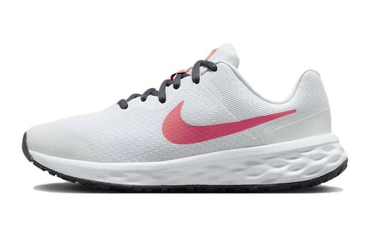 Nike Nike REVOLUTION 6 GS Slip Resistant Abrasion Resistant Low top Running Shoes White Unisex
