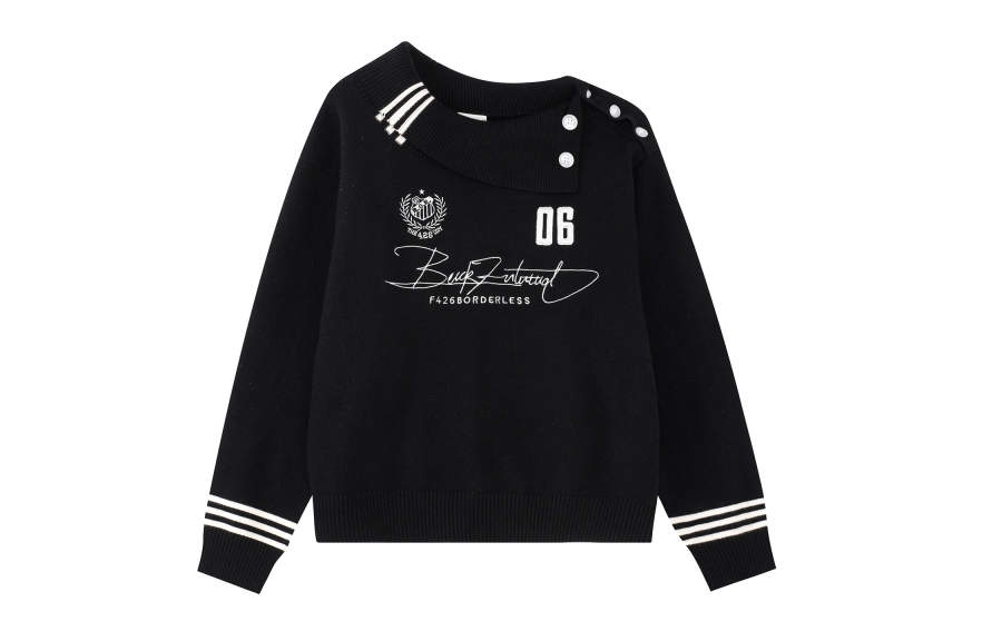 F426 F426 Sweaters Women's Boat Neck Moderate Irregular
