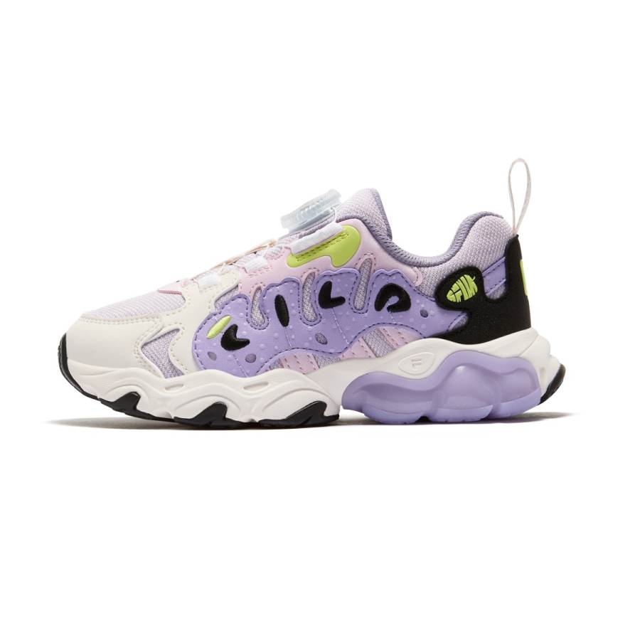 FILA KIDS Heritage FHT Lightweight Cushioning Low top Kids' Training Shoes Blue Floss Purple/Sash White