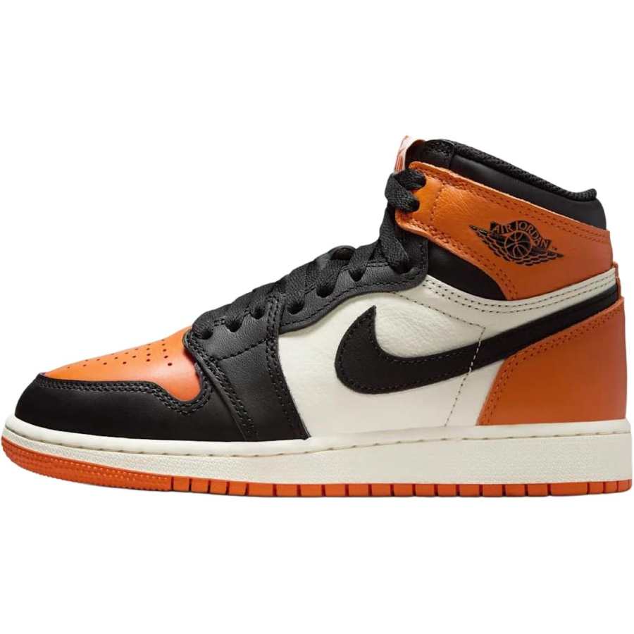 Jordan Jordan Air Jordan 1 High top Basketball Shoes Black White Orange Unisex