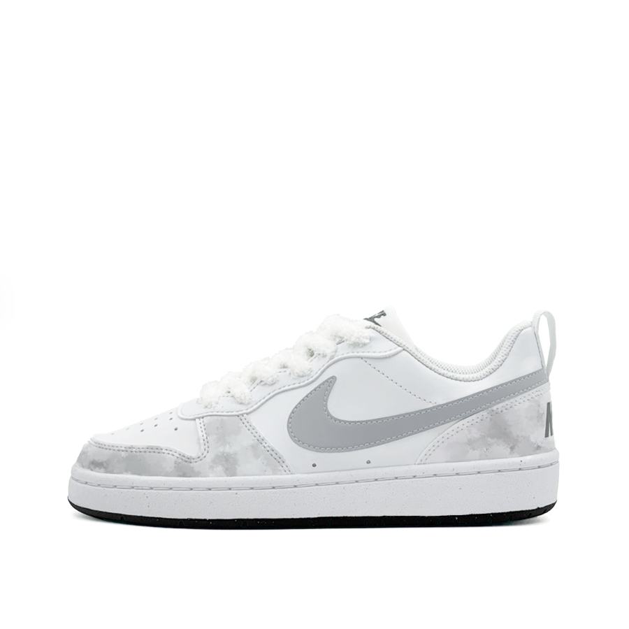 Nike Nike Court Borough Hazy Gray, Cute, Minimalist Style, Versatile, Fashion, Individual Trendy Synthetic Leather Casual