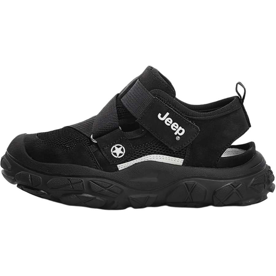 Jeep Comfortable And Breathable Slip Resistant Abrasion Resistant Children's Sandals Black Kids'