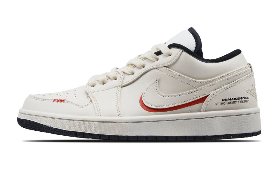 Jordan Jordan Air Jordan 1 Slip Resistant Cushioning Low top Children's Basketball Shoes Khaki Teenagers