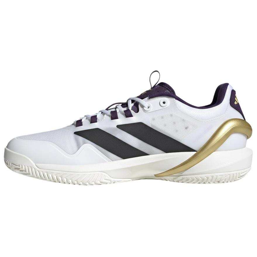 Adidas Adidas Adizero Cybersonic 2 Abrasion Resistant Breathable Rebound Tennis Shoes Men's White Black Gold