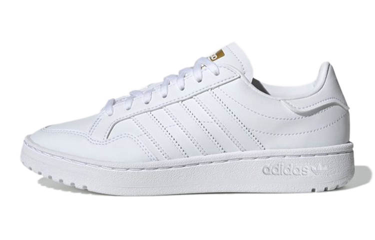 Adidas Originals Team Court J Abrasion Resistant Abrasion Resistant Low top Kids' Skateboarding Shoes White Teenagers