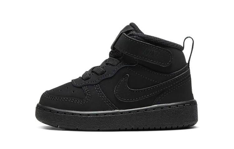 Nike Nike Court Borough 2 Mid 2 Slip Resistant Cushioning Abrasion Resistant High top Toddler Shoes Black Infant And Toddler