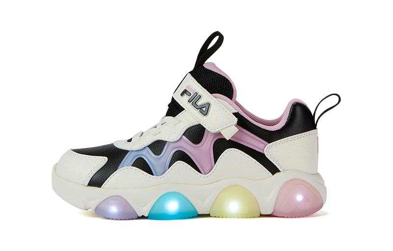 FILA KIDS Slip Resistant Cushioning Low top Kids' Running Shoes Milk White Children Aged 3 7 Years Old