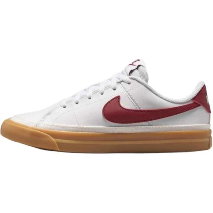 Nike Nike Court Legacy Low top Skateboard Shoes White/Rubber Yellow/Team Red Unisex