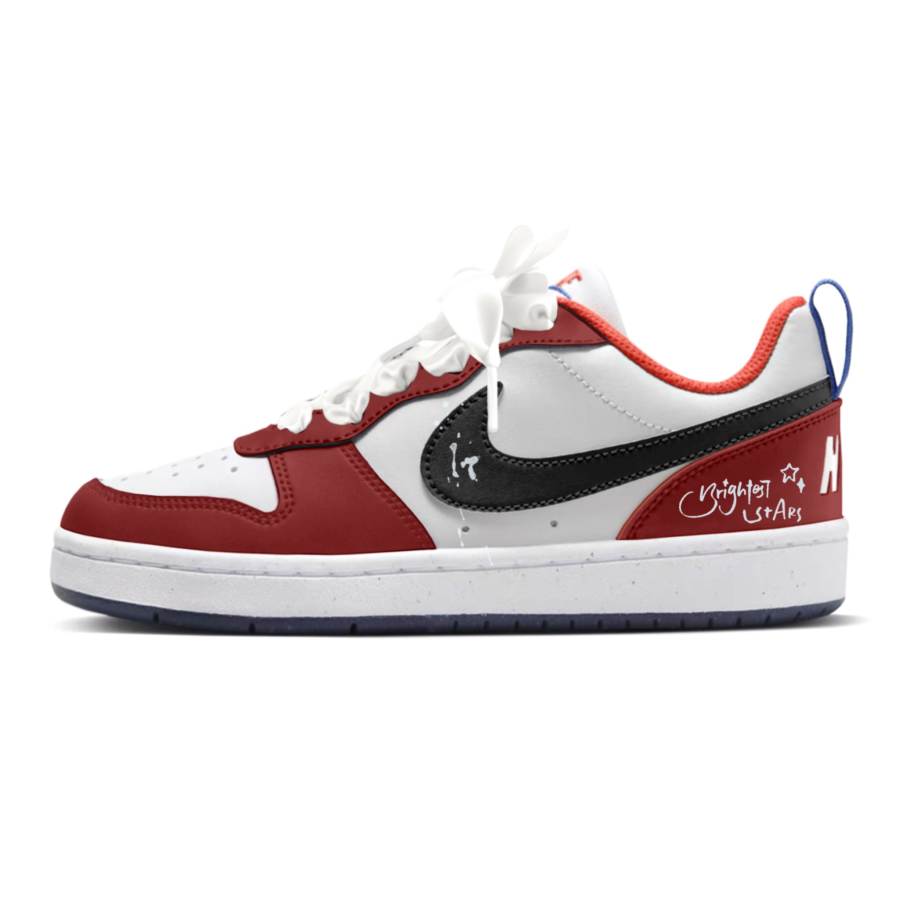 Nike Nike Court Borough Vinyl Record Low top Kids' Skateboarding Shoes Burgundy Teenagers