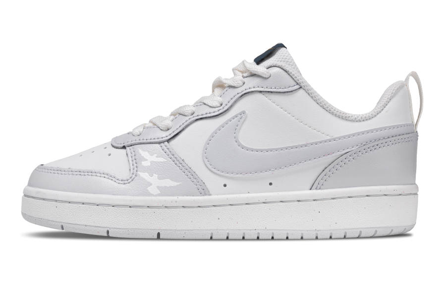 Nike Nike Court Borough Jingxin Manufacturing, Gray Dove Leather Slip Resistant Cushioning Abrasion Resistant Breathable