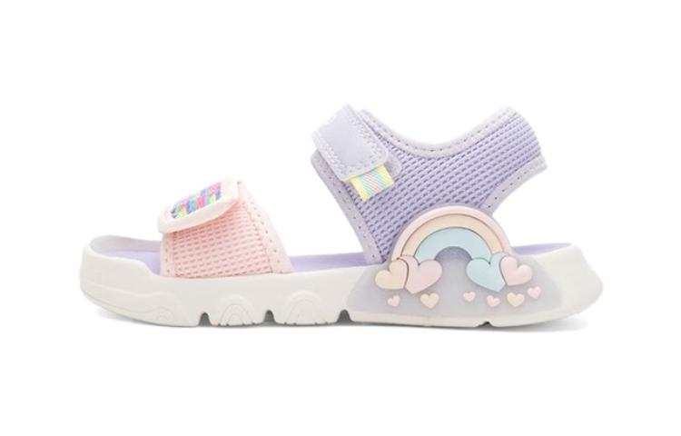 XTEP Breathable Abrasion Resistant Breathable And Wear resistant Children's Sandals Pink Purple