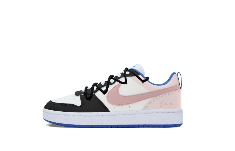 Nike Nike Court Borough Slip Resistant Abrasion Resistant Low top Kids' Skateboarding Shoes Light Pink Teenagers