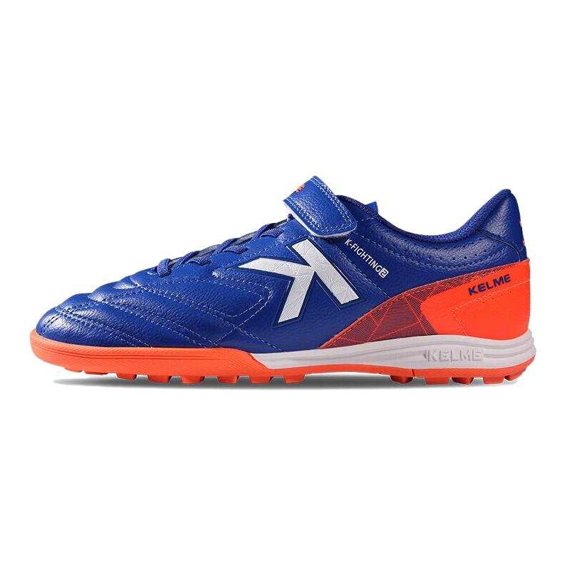 KELME Slip Resistant Abrasion Resistant Low top Kids' Soccer Shoes Royal Blue Orange Kids'