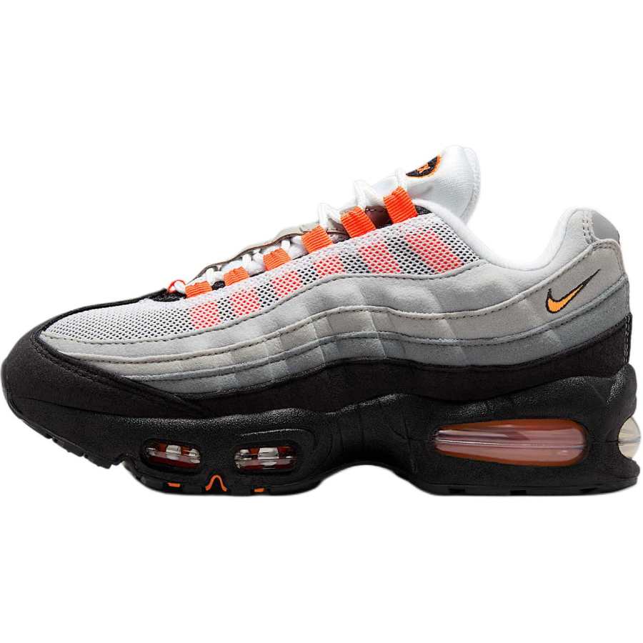 Nike Nike Air Max 95 Low top Kids' Running Shoes White/Bright Orange/Wolf Gray/Light Smoke Gray/Black Kids'