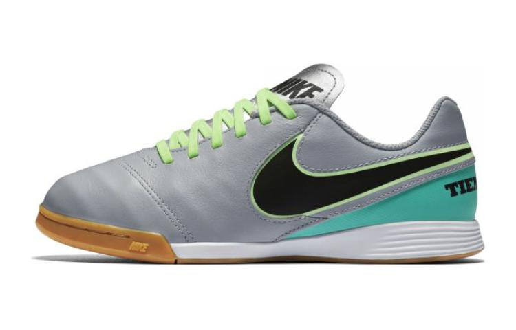 Nike Nike Tiempo Legend 6 Slip Resistant Cushioning Abrasion Resistant Low top Kids' Soccer Shoes Silver Black Kids'