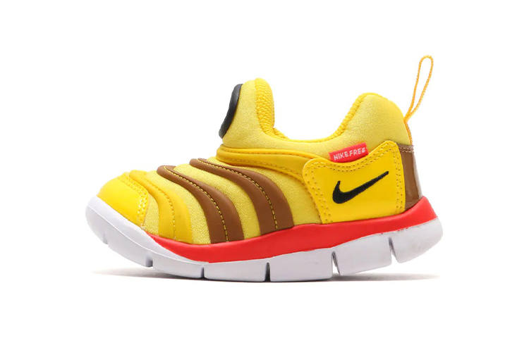 Nike Nike Dynamo Free SE Slip Resistant Cushioning Rebound Low top Toddler Shoes Yellow Infant And Toddler