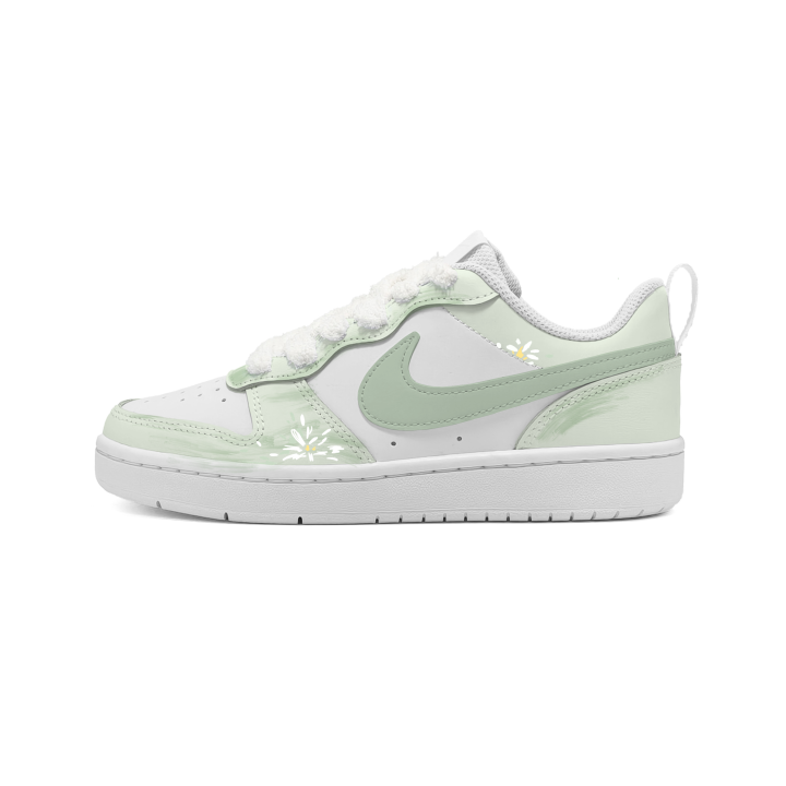 Nike Nike Court Borough Light Green Dream Leather Slip Resistant, Abrasion Resistant, Breathable, Lightweight Cushioning