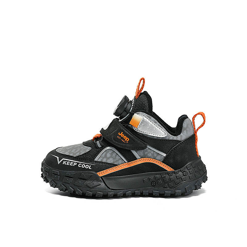 Jeep Synthetic Leather Anti Kick Abrasion Resistant Slip Resistant Low top Kids' Running Shoes Kids'