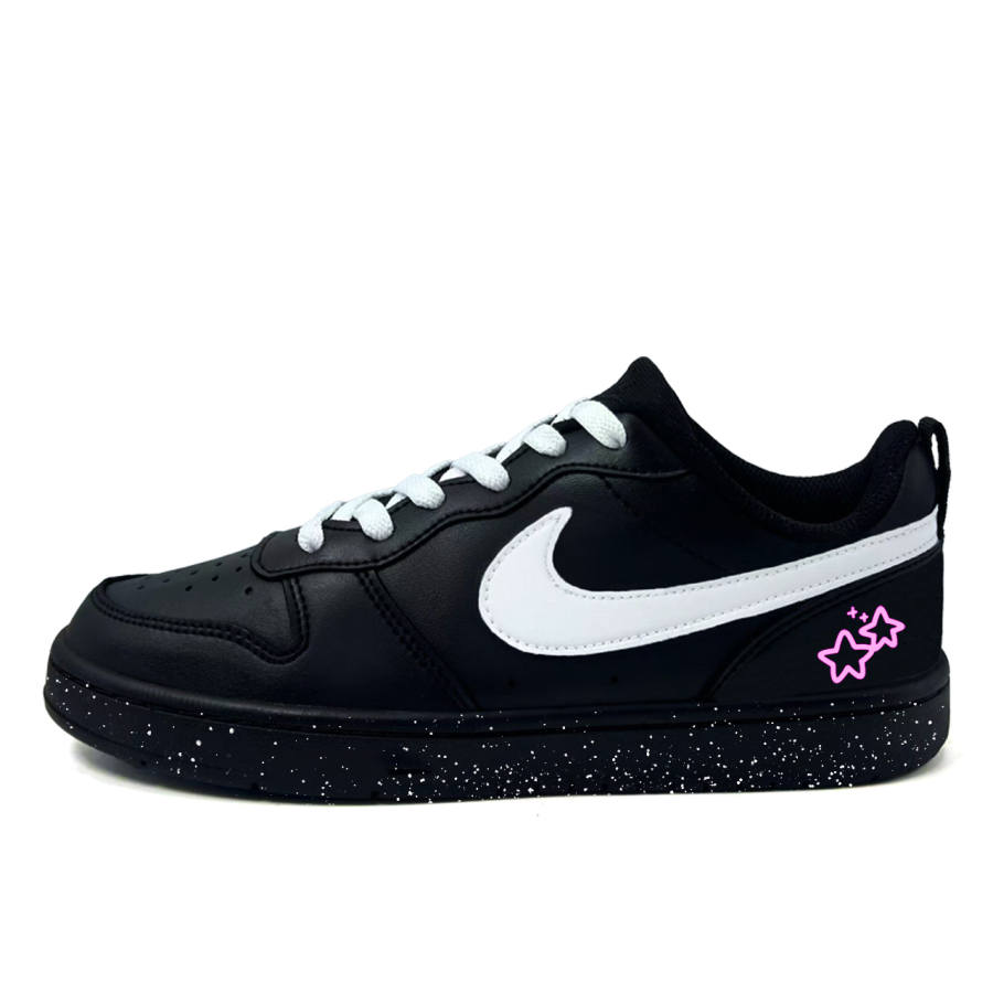 Nike Nike Court Borough Frothy White Hook Synthetic Leather Abrasion Resistant Slip Resistant