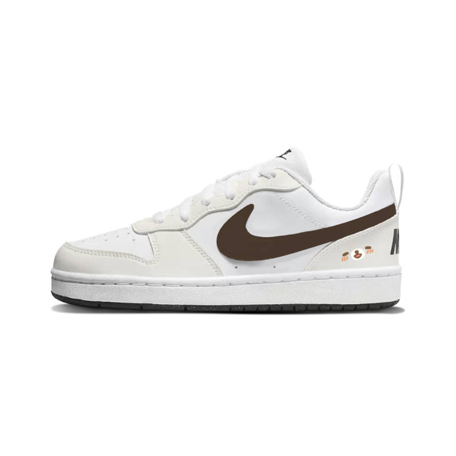 Nike Nike Court Borough Milk Brown Bear Synthetic Leather Abrasion Resistant Abrasion Resistant Low top Skateboard Shoes
