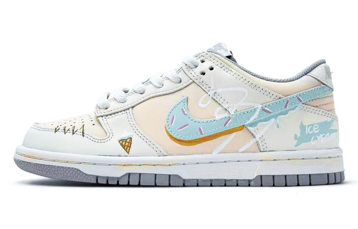 Nike Nike Dunk Leather Slip Resistant Abrasion Resistant Slip Resistant Abrasion Resistant Low top Skateboard Shoes Kids'