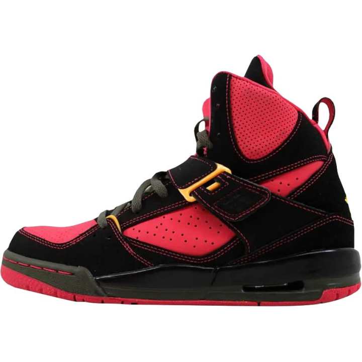 Jordan Jordan Flight 45 High top Basketball Shoes Black Red Unisex