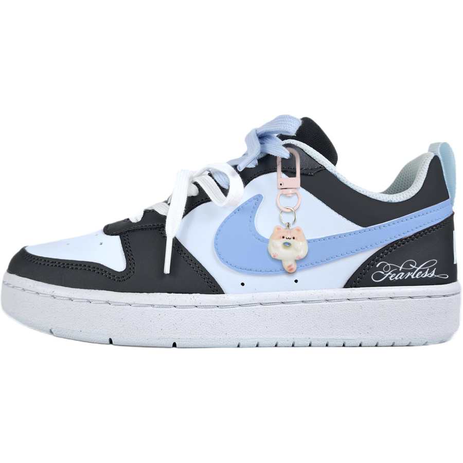 Nike Nike Court Borough Kitten Synthetic Leather Slip Resistant Abrasion Resistant Low top Kids' Skateboarding Shoes Unisex
