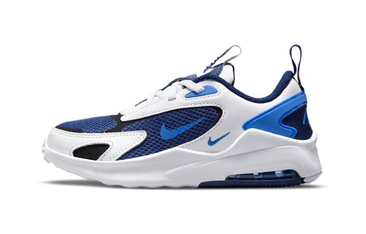 Nike Nike Air Max Bolt Cushioning Low top Running Shoes Black White Blue Children Aged 3 7 Years Old