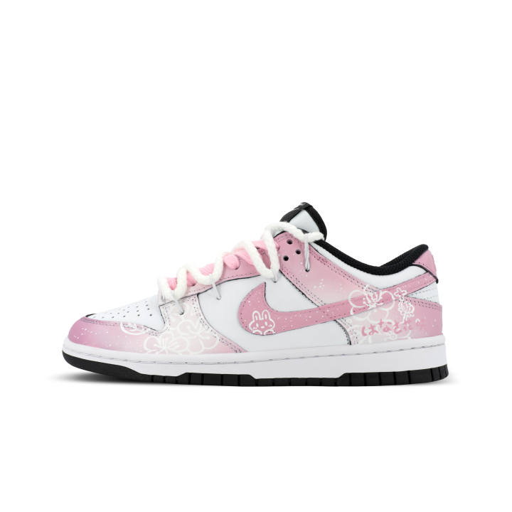 Nike Nike Dunk Gorilla Mischievous XJDD Spring Tale Low top Skateboard Shoes Unisex White Pink
