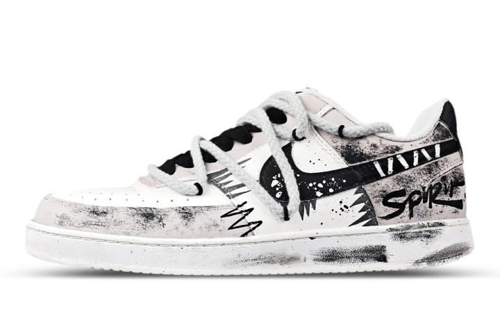 Nike Nike Court Vision 1 Wild Era Low top Skateboard Shoes Men's Black White