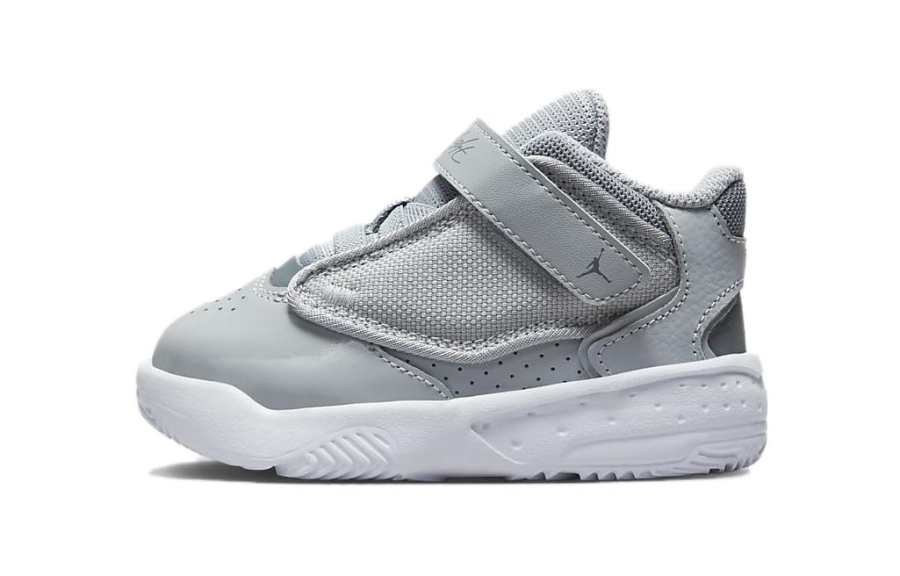 Jordan Jordan Max Aura 4 TD Slip Resistant Anti Kick Mid top Baby & Toddler Shoes Gray White Infant And Toddler