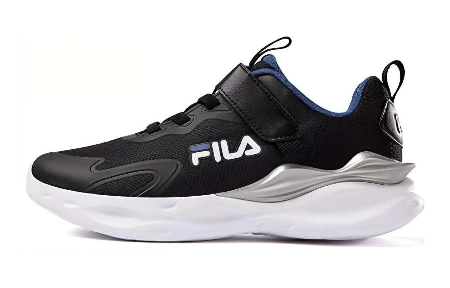 FILA KIDS Cushioning, Wear Resistant Low top Kids' Running Shoes Black Silver Gray Teenagers