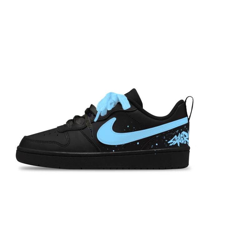 Nike Nike Court Borough Blue Tree Synthetic Leather Slip Resistant Abrasion Resistant Slip Resistant Abrasion Resistant