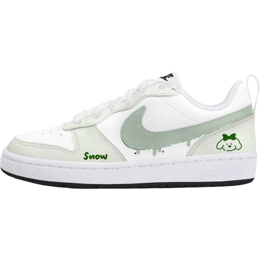 Nike Nike Court Borough Low top Kids' Skateboarding Shoes White Green Teenagers