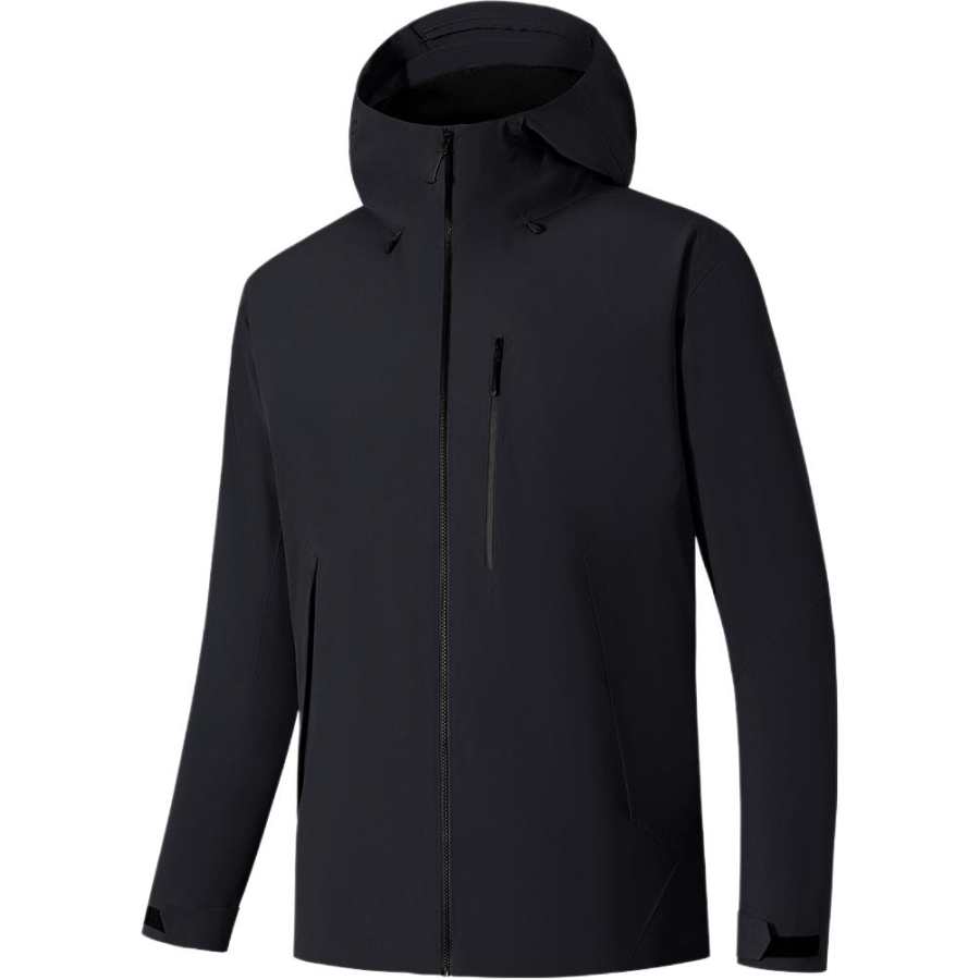 ANTA Puffer Jackets Men's Black Hooded Moderate Puffer Jacket