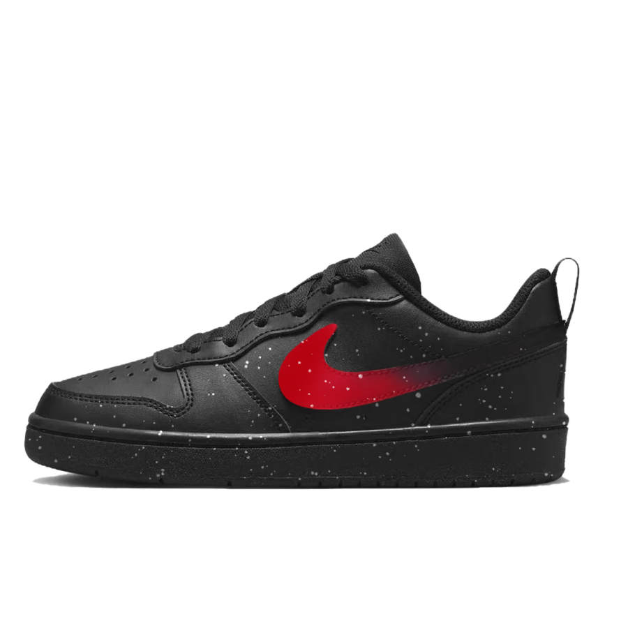 Nike Nike Court Borough Red Shadow Leather Slip Resistant Abrasion Resistant Low top Skateboard Shoes Kids'