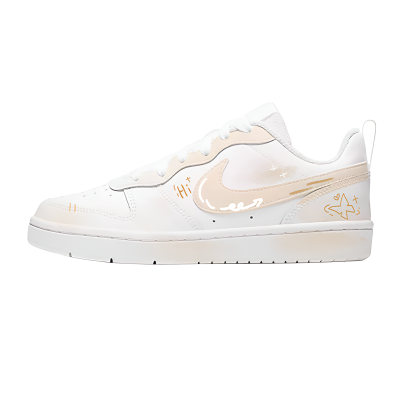 Nike Nike Court Borough Apricot Star Playful Leather Slip Resistant Cushioning Abrasion Resistant