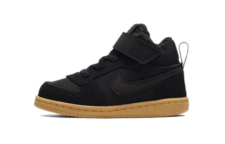 Nike Nike Mid Slip Resistant, Abrasion Resistant, Thermal Mid top Toddler Shoes Black Fleece Lined Infant And Toddler
